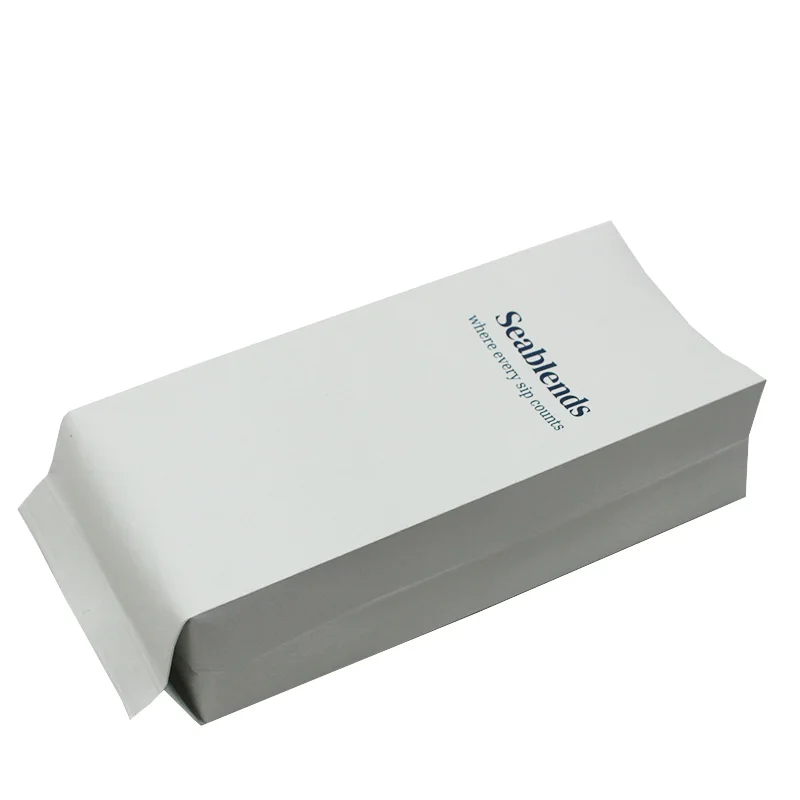 Customized Full Print Kraft paper side gusset pouch Heat seal tea packaging plastic side bag