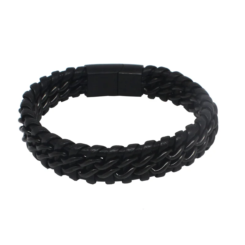 Yudan Jewelry New Model Mens Bracelet leather and gold bracelet