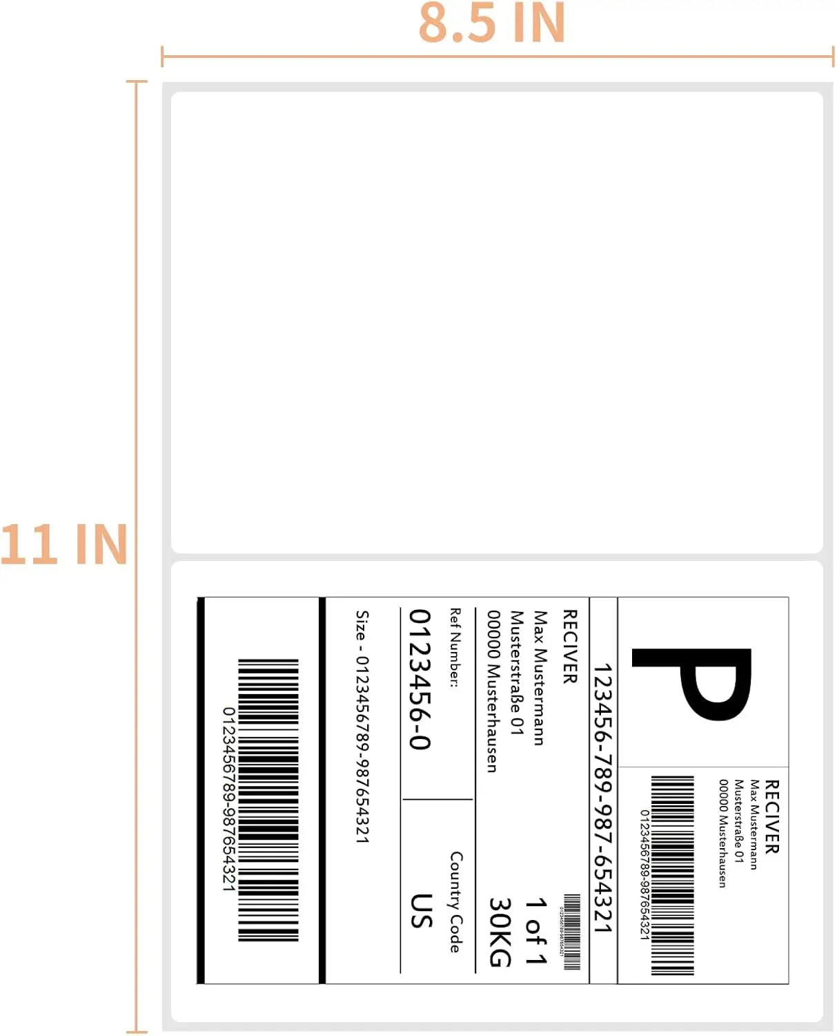 2 4 8 Up Die-cutting Thermal Packaging Film Label sheets 80 A4 printer letter size Die Cut Waterproof Printing Bar code Sticker