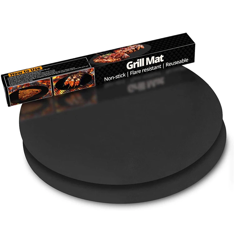 pack large nonstick oven liners Reusable rotisserie bbq grill mat