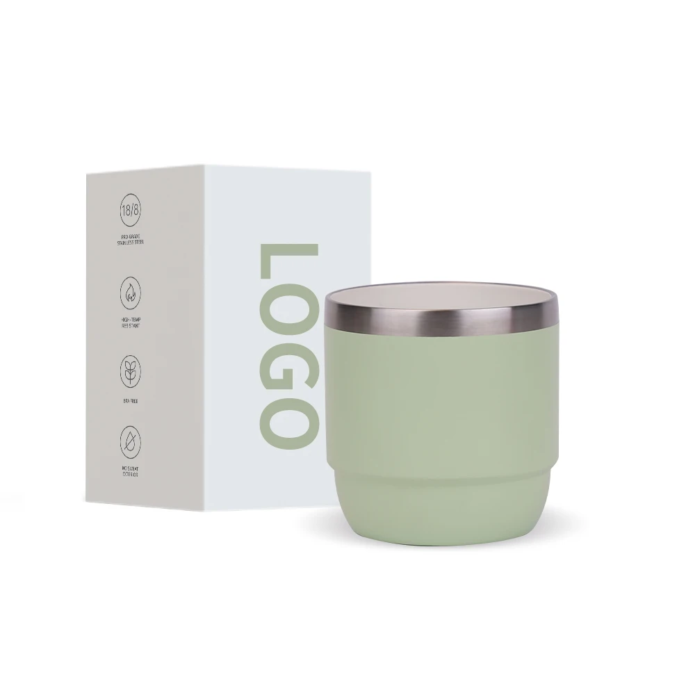 Stainless Steel Tumbler ceramics inner double wall 4OZ/6OZ Straw Food Grade Vacuum insulated With Customized Logo And Designs