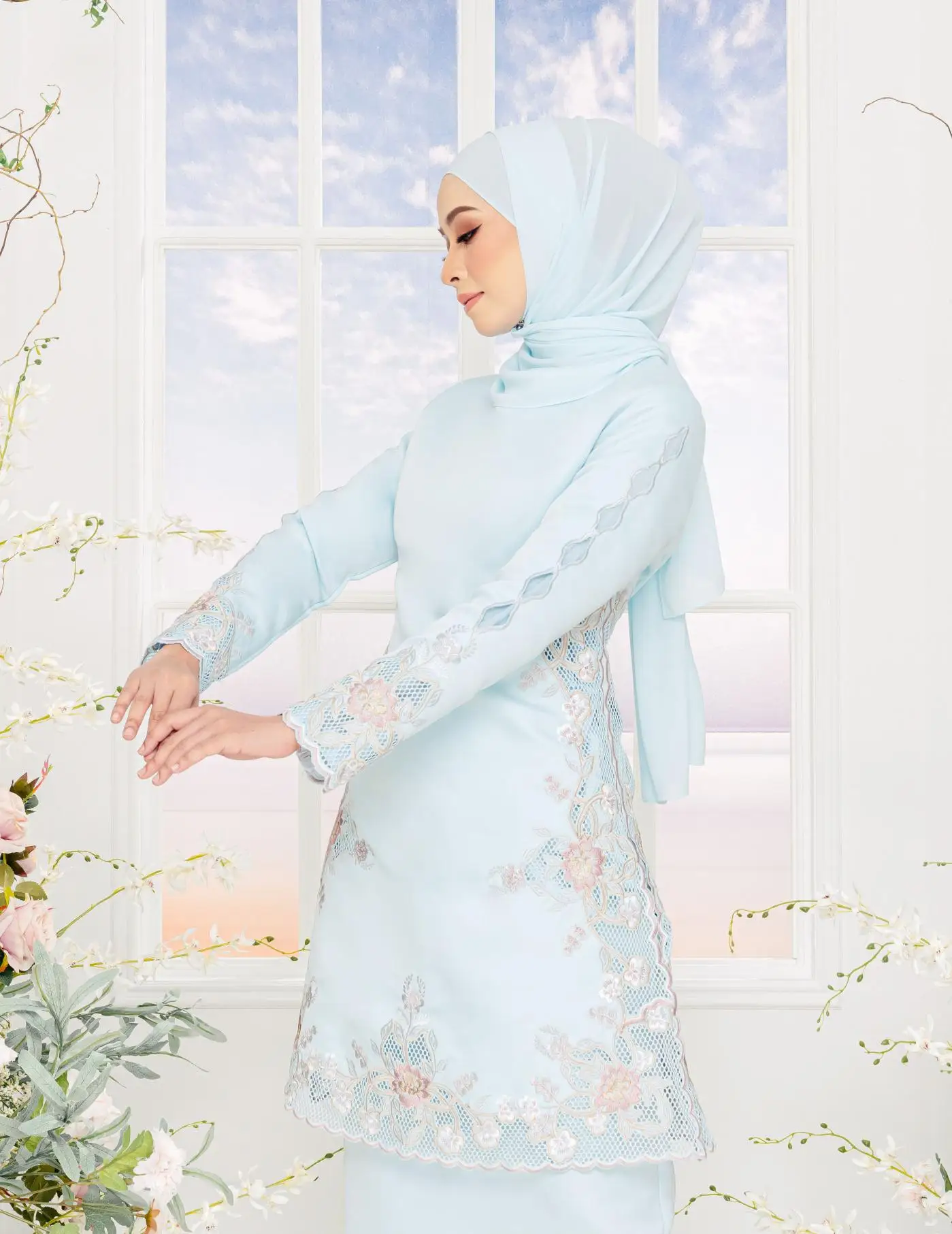 Новейший однотонный темно-синий мусульманский комплект 2 шт. baju kurung подпин Малайзия закрытый камень абайя дизайн 2022 Дубай