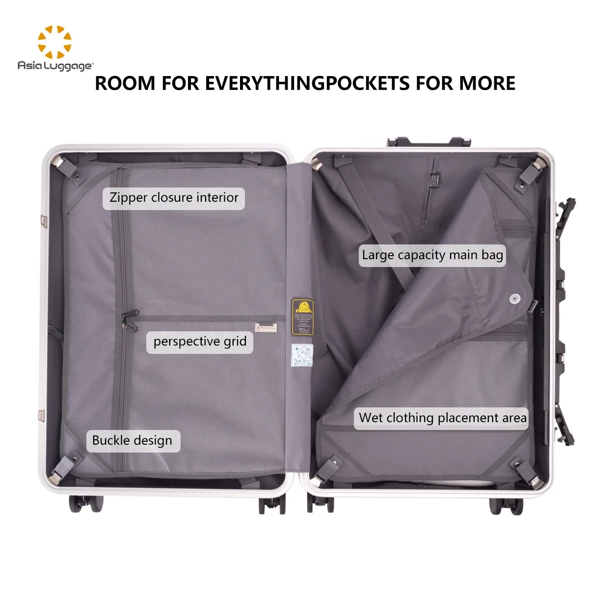 Wholesale Aluminum Alloy Frame Luggage Trolley Case Universal Wheel With Break System