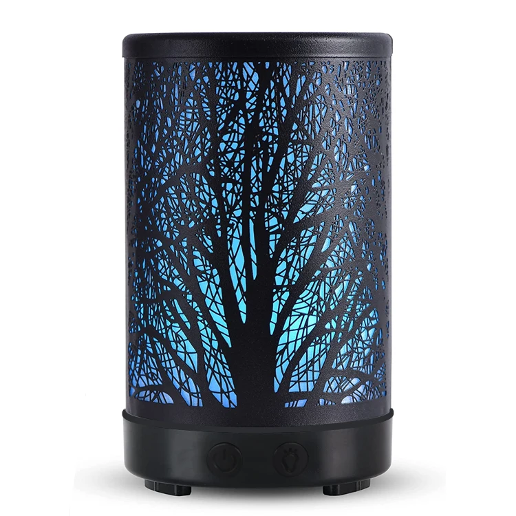 Metal Art Aromatherapy Diffuser 100ML 7 Light Change Aromatherapy Essential Oil Diffuser
