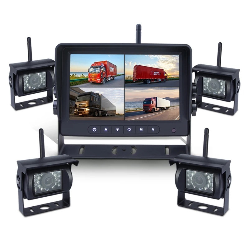 7 inch bus/truck/vr waterproof wireless backup camera system wireless truck camera system