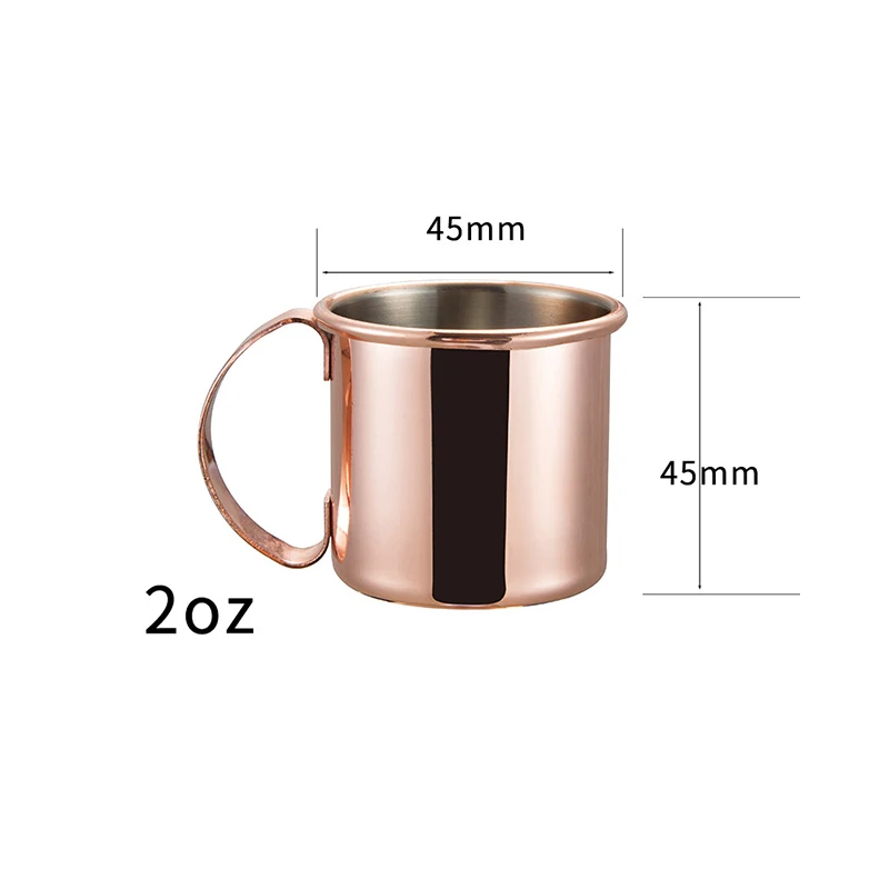 2 oz Copper Cups Cocktail Mule Mugs Drinking Cup Copper Mug Moscow Coffee Cup