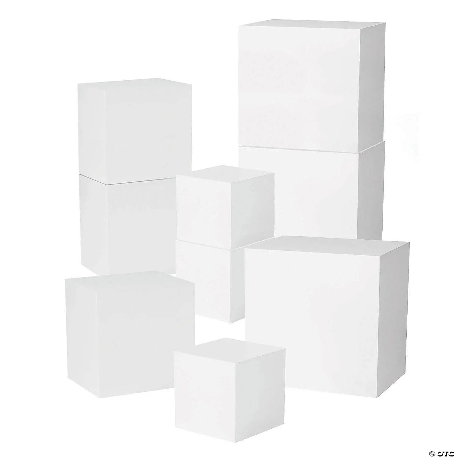 White Food Display acrylic cube display nesting buffet risers Lucite Square Food Pedestal Box Display