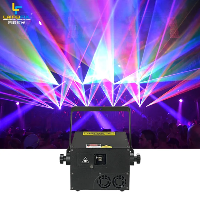 Мини-диско Ktv эффект Dj 3 Вт 20 Kpps полноцветный лазерный проектор DMX512 ILDA