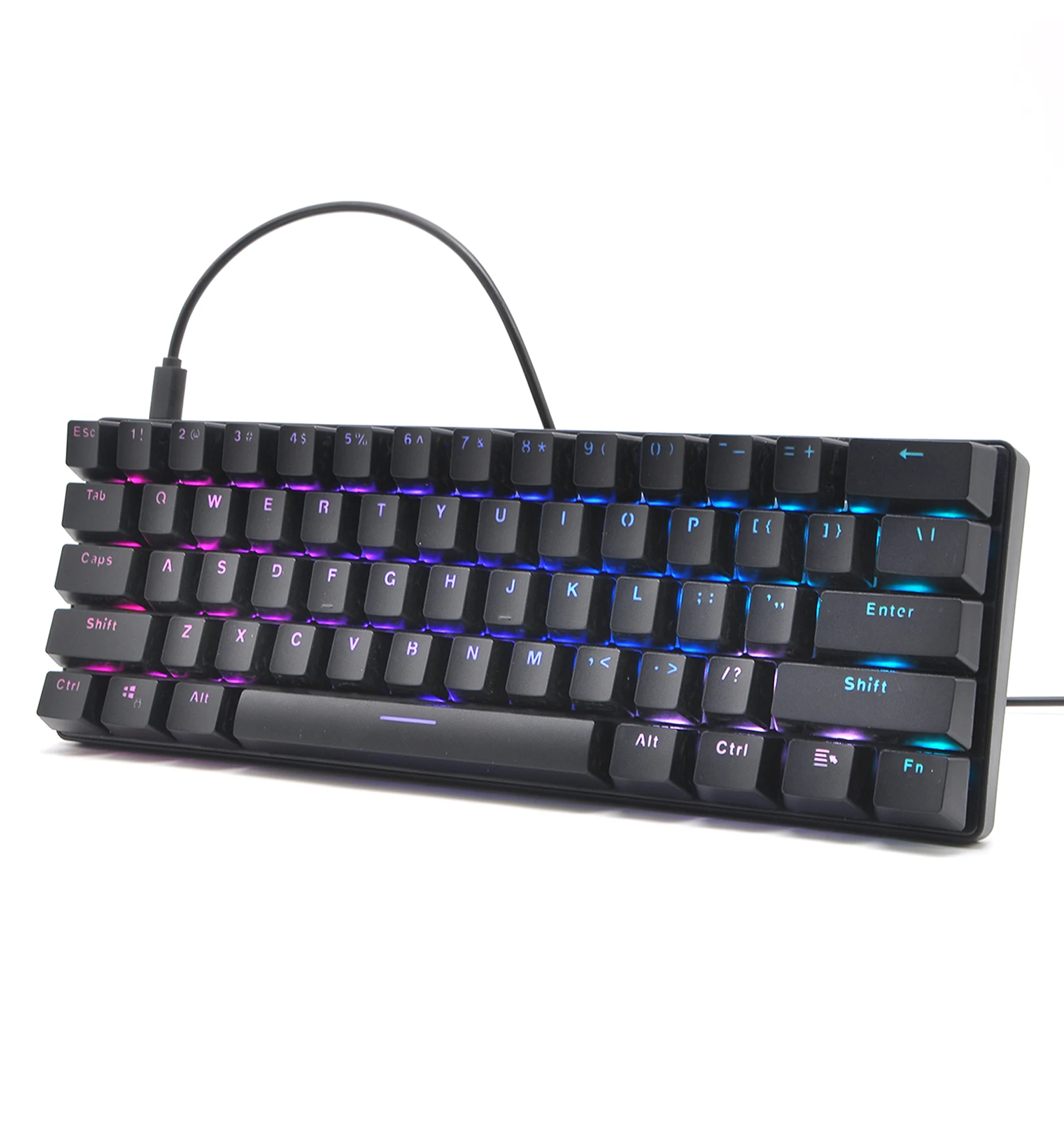 Laptop Keyboard 61 keys waterproof RGB mechanical gaming keyboard with 4 backlight models
