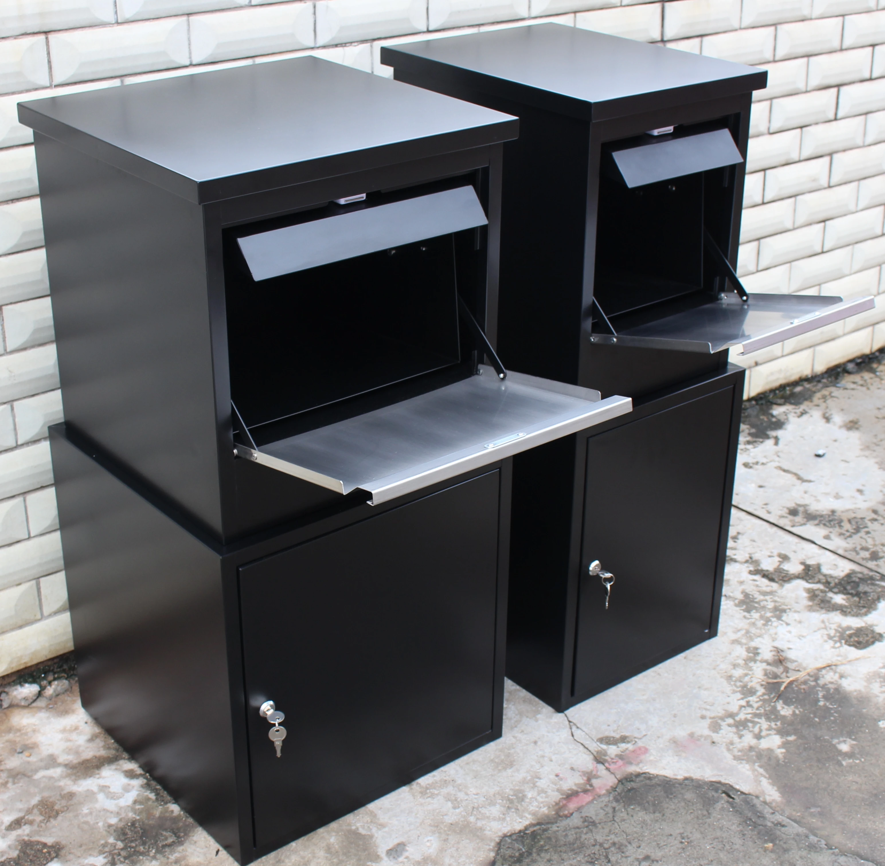 2024 New Design Stainless Steel Freestanding Parcel Drop Box for Apartment Use