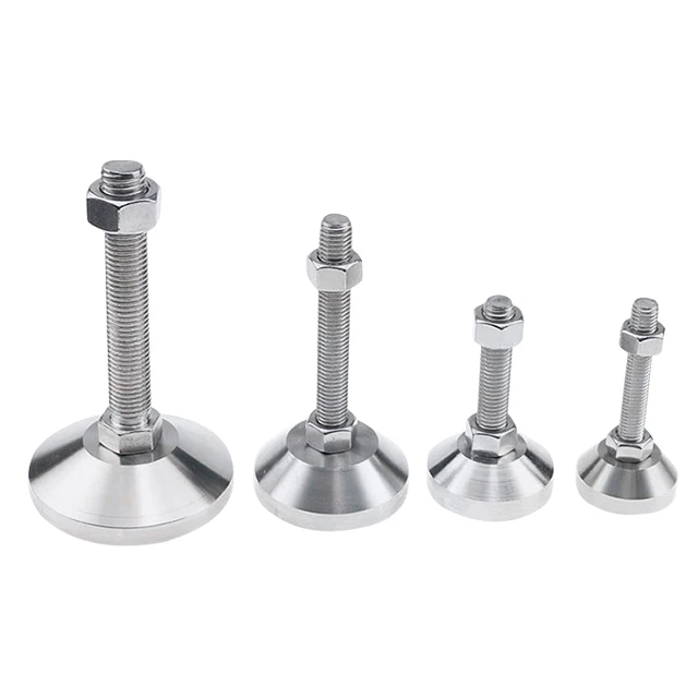 Industrial leveling feet Stainless steel 304 heavy duty equipment adjustable leveling feet M16 with base dia 80mm