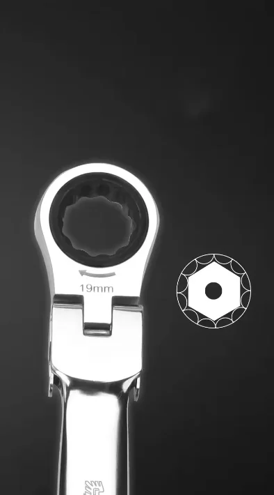 Combination Ratchet Wrenches with Keys Gear Ring Reversible Wrench Car Auto Repair Hand Tool