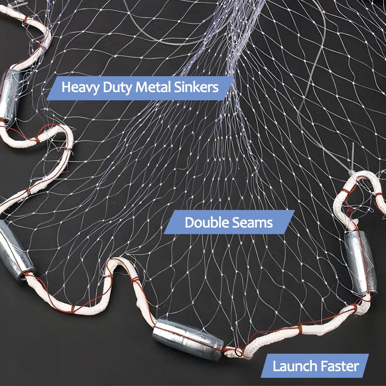 Hot Sale Fly Hand Cast Net Nylon Monofilament PP and PA Material Double and Single Knot Casting Fishing Nets