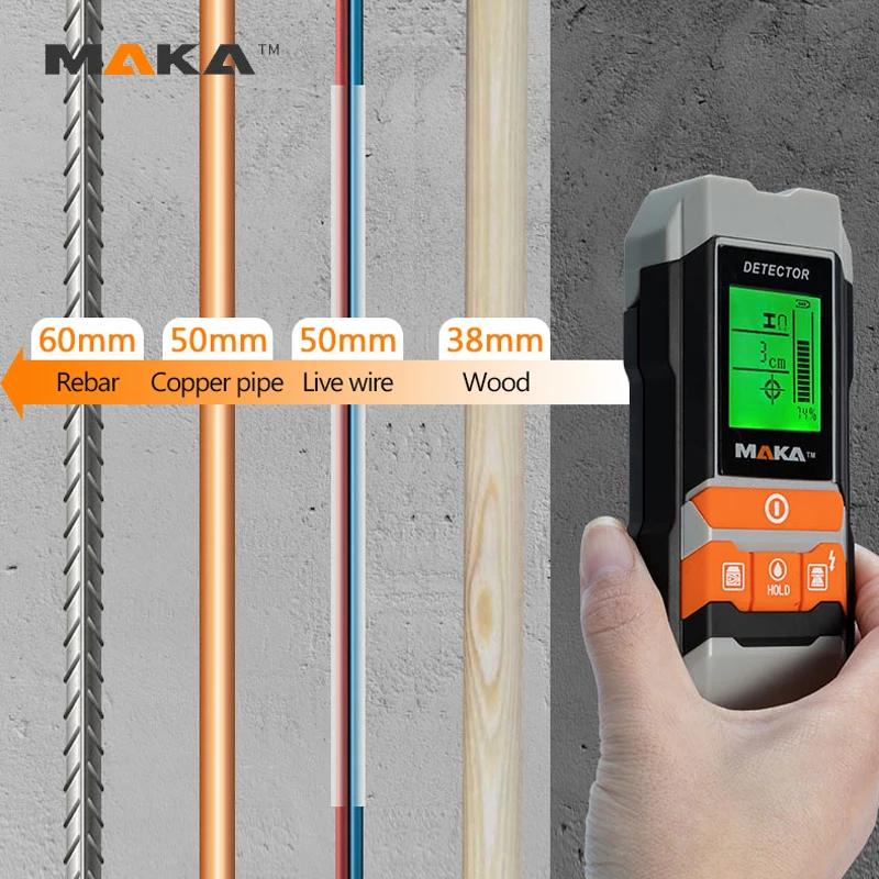 MAKA 4 in 1 Wall Detector Wood Live Wire detector stud finder