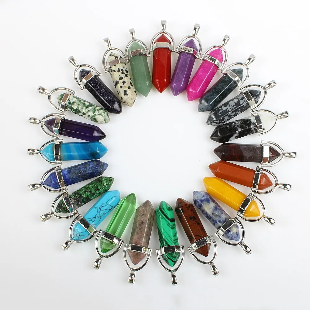 Natural Crystal Six Angle Pendant Fashion Bullet Pendulum Pendant /