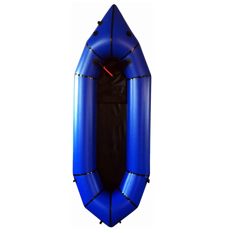 Factory Price Inflatable Frontier Calm Wate Single Person Packrafting Boat Paddle Packraft for Sale