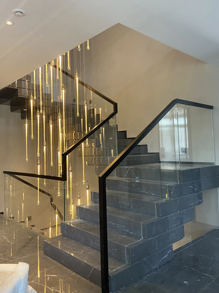 outdoor balcony glass frameless balustrade aluminum u shape channel railing system