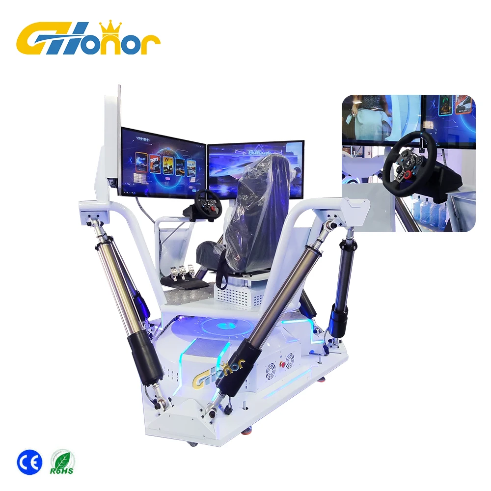 New Type 3 Screens 6 DOF Motion Platform Virtual Reality Simulator Racing Car Game Machine For Sale