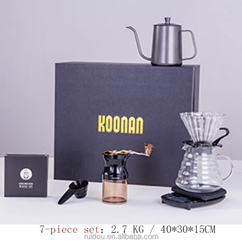 Promotional Gift Cone Shape Large Single Hole Plastic Barista V60 Coffee Dripper Coffee Brewing Filter Cup  set