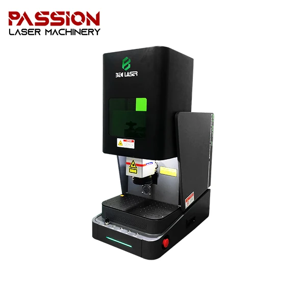 50W/100W Fully Enclosed Fiber Laser Marking Machine Jewelry engraving cutting Fiber Laser Marker  For Brass Alloy Silver Gold