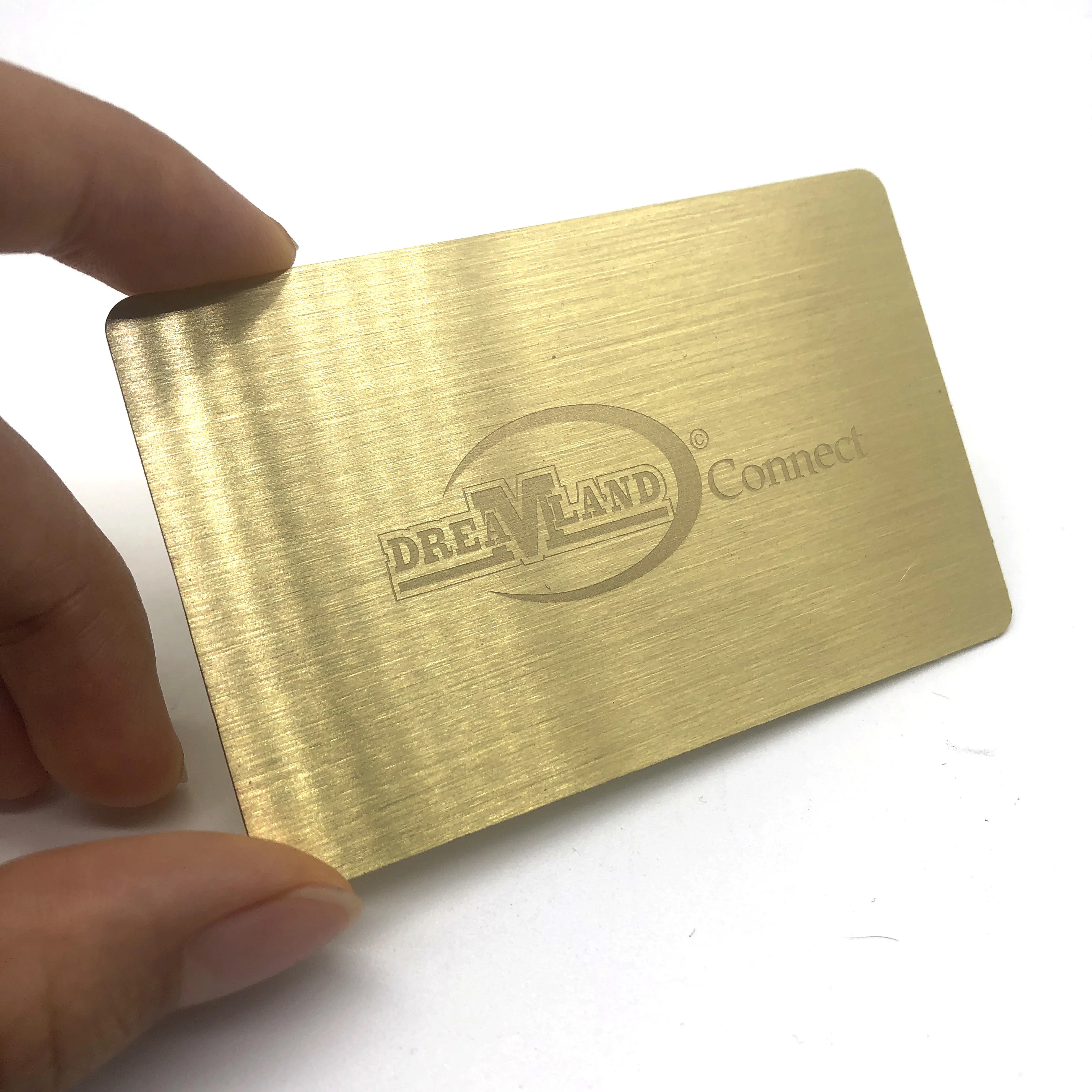 Factory Customized Premium Gold Stainless Steel Aluminum Alloy Metal Business Card With Logo Laser Engraving