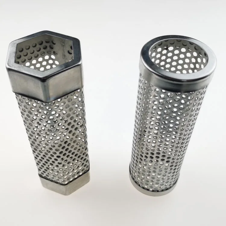 304 stainless steel barbecue bacon barbecue smoke pipe hexagonal smoke pipe cold smoke box barbecue net tube