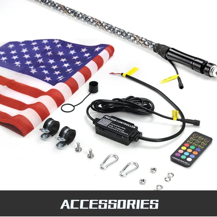 2 фута 3 4 5 футов 360 градусов сверкающий дизайн многоцветная смена polaris rzr 1000 Кнут с дистанционным