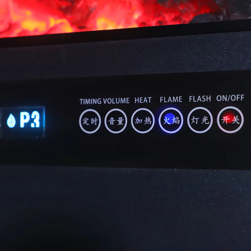 E-Smart EVFP1800mm 4D Smart Real Cozy Fire Illusion Dazzling Wood Burning Intelligent Electric Fireplace