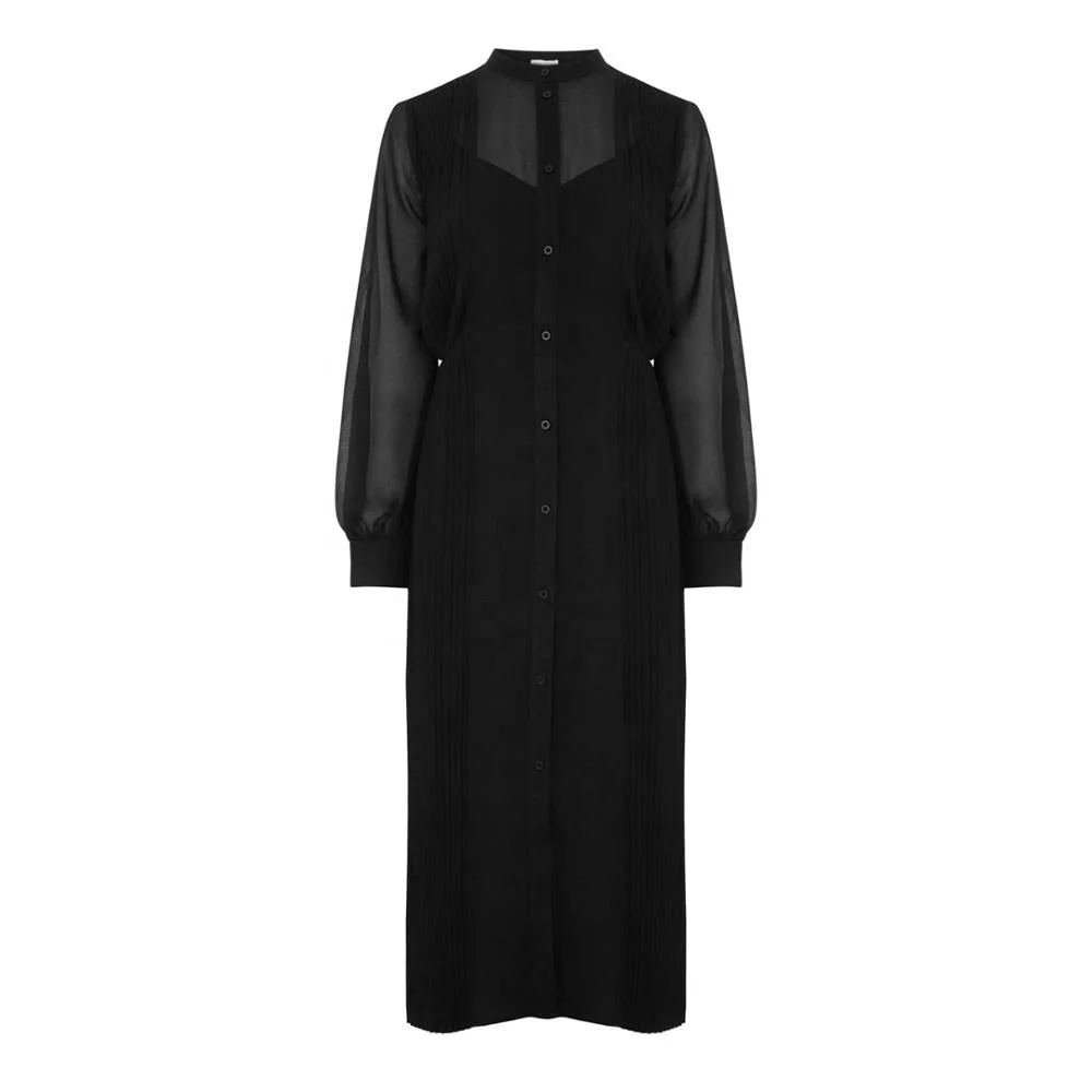 
OEM Girls Chiffon Maxi Button Front Dresses fashion sexy 