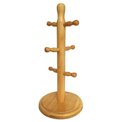 Bamboo Coffee Mug Holder Paper Towel Holder Tissue Rack Bamboo Tissue Rack For Home Kitchen Living Room Bedroom