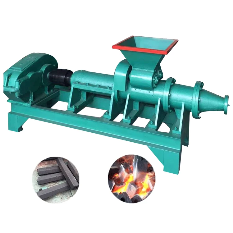 Screw Coconut Shell Charcoal Briquette Extruder Coal Rod Making Machine Coal Charcoal Powder Briquette Machine
