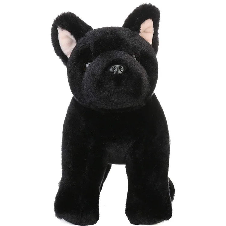 Children Birthday Gift Black Bull Terrier Action Figure Dog Plush Toy Goods in Stock