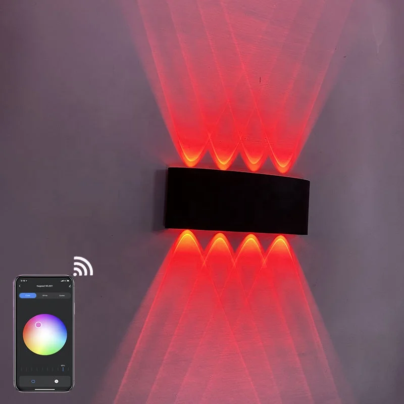 Wifi IP65 Waterproof RGB Voice Adjustable Outdoor Garden Smart Wall Lamp Tuya APP System Led Smart Outdoor Lights