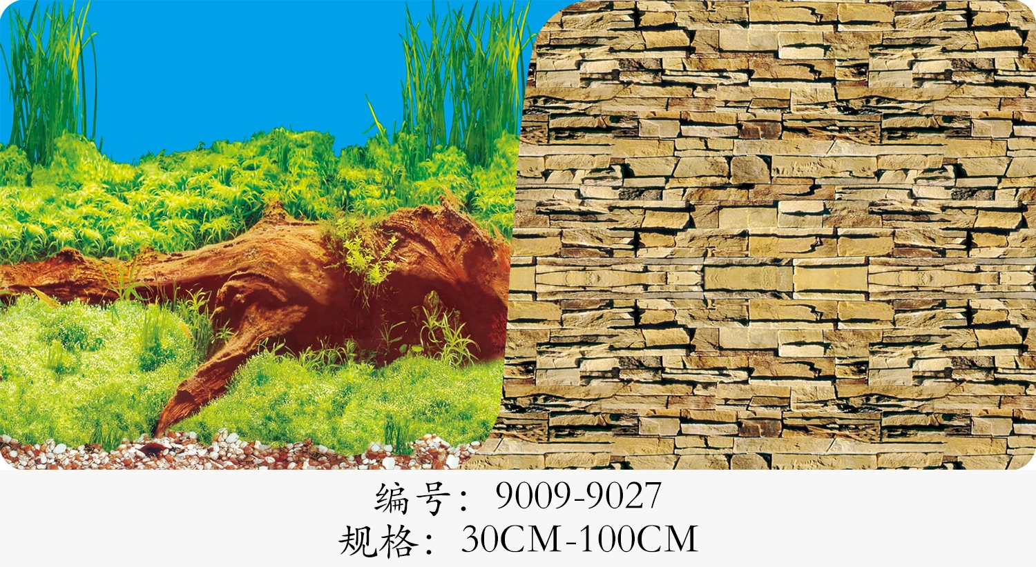 High Definition Painting for Fish Tank Decoration Adhesive Aquarium Background Paper 3D Double Sided Picture