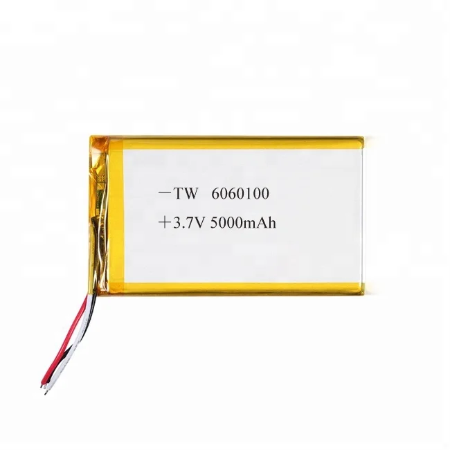 6060100 5000mah 3.7v flat square smallest graphene lithium polymer ion battery cells pack