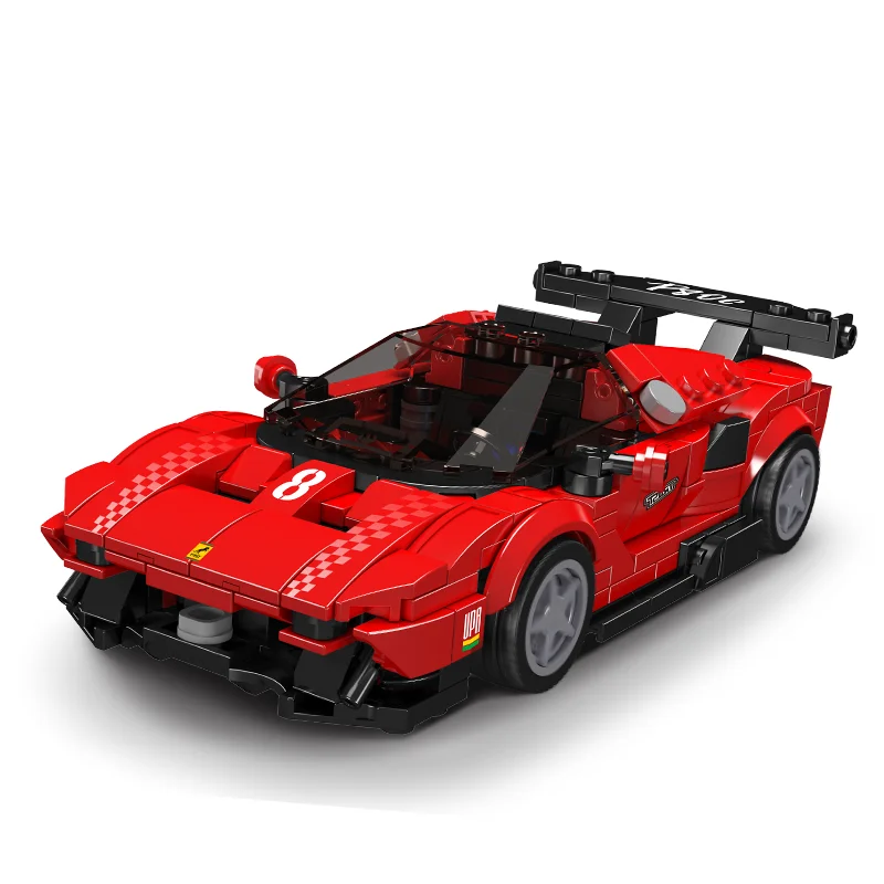 MOULD KING 27069 P80C + Showcase Super Racing Sport Minicar Assemble Bricks Boys Toys MOC Display Box Gift Building Blocks