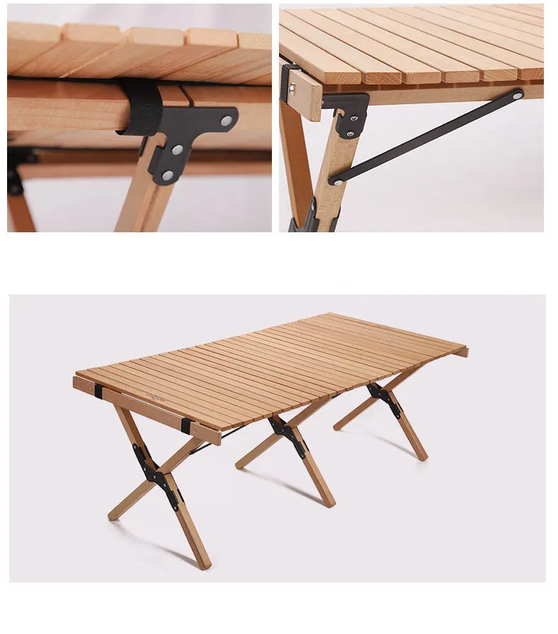 Lightweight Portable Outdoor Camping Folding Table Rolling Folding Table