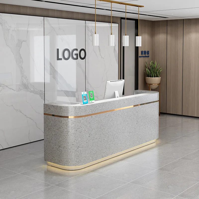 Q400 Customized front desk company table light luxury simple high-end clothing store beauty salon bar cashier counter reception