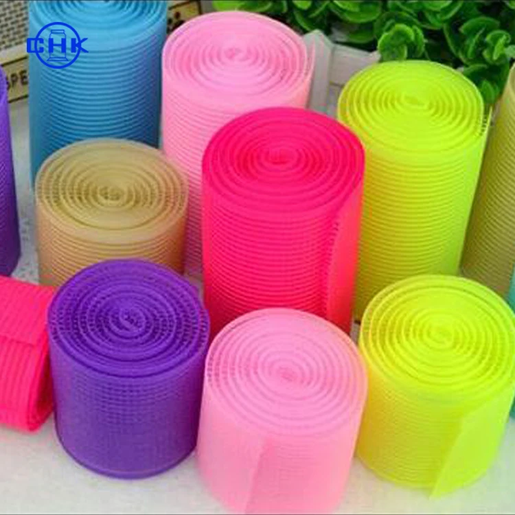 Hook and Loop Hair Roller Tape Free Hair Strapping Tape Hot Sell Colorful Nylon Sticky Tape Velcroed Shoes Rohs Customized Color