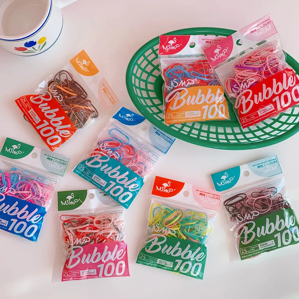 400 шт. корейской цветовой гаммы для резинкой разноцветные небольшой пакет одноразовые Малая круглая резинка прочных резинок