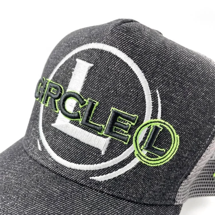 Wholesale Adjustable denim 5 panel mesh hats custom design your own logo trucker caps Plain 5 Panel mesh cap denim trucker hat