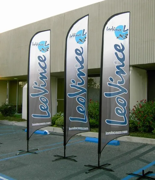 2023 new restaurant feather flag for promotion out door flower stalls