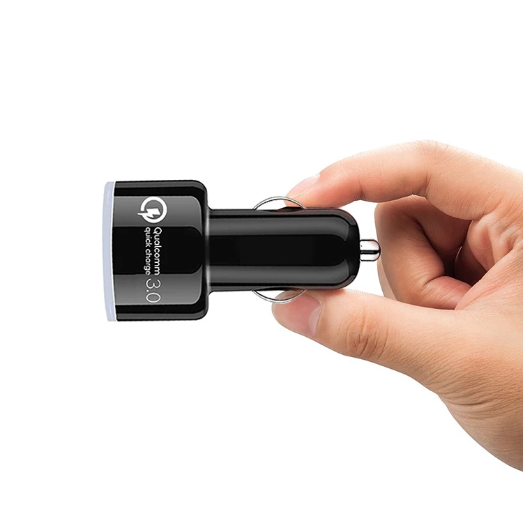 
Factory Direct Sale 30W Quick Charging QC 3.0 Mini Dual Usb Car Charger 