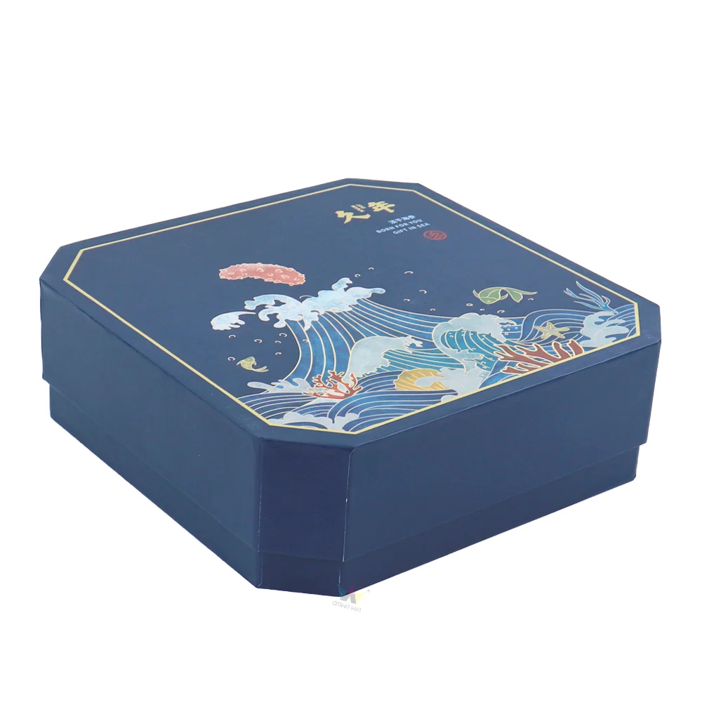 Корона win упаковка для еды крафт-бумажные коробки с крышкой и основой печенья голубая Свадебная бумажная