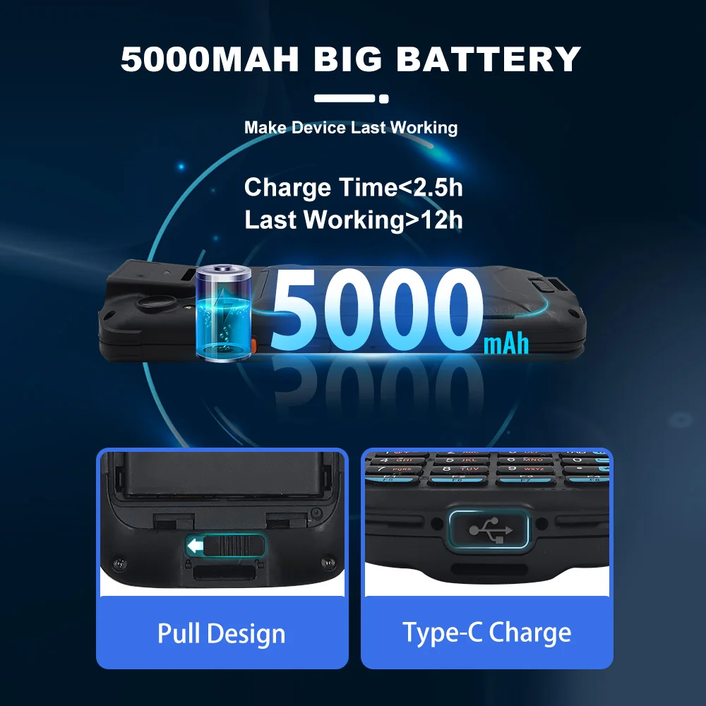 ZCS Z82 Android 11.0 3+32GB Rugged Handheld NFC Pos Terminal Mobile PDA Barcode Scanner