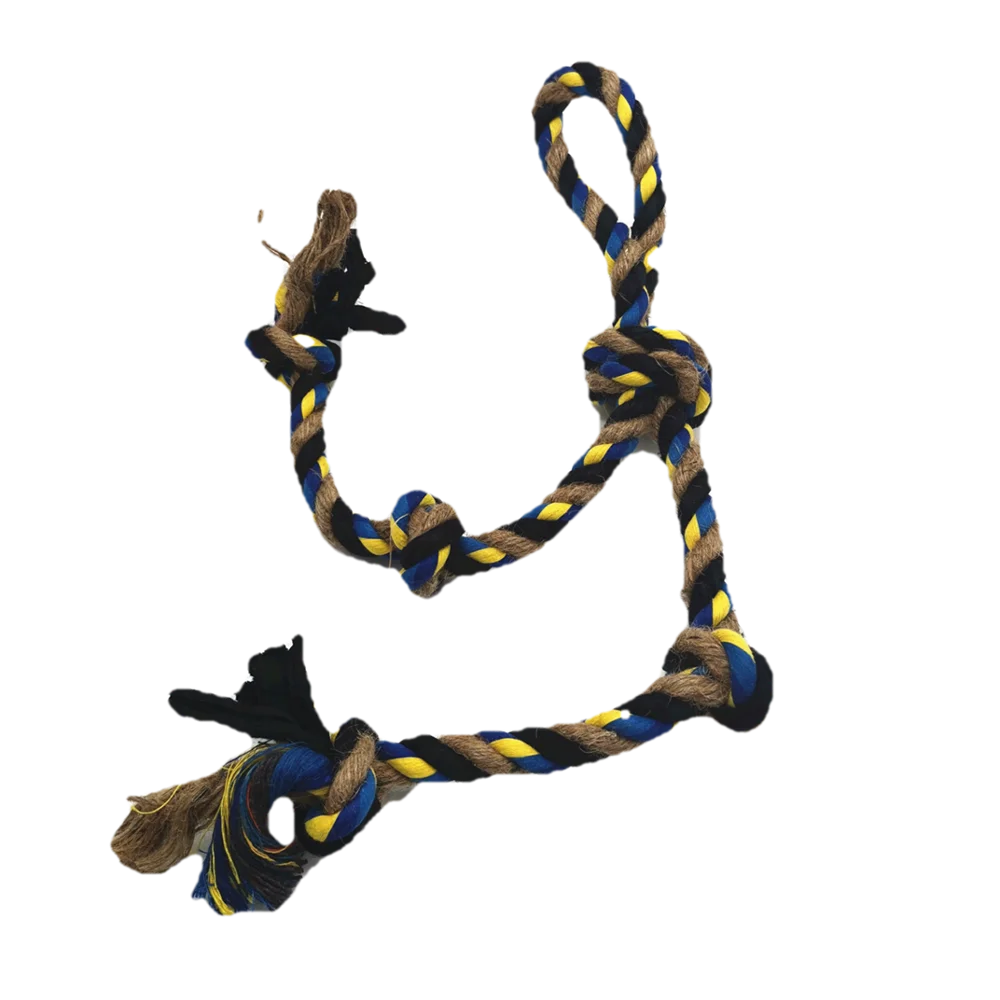 Pet toy dog Five Knots hemp rope cotton rope toy from china manufacturer price rope toy