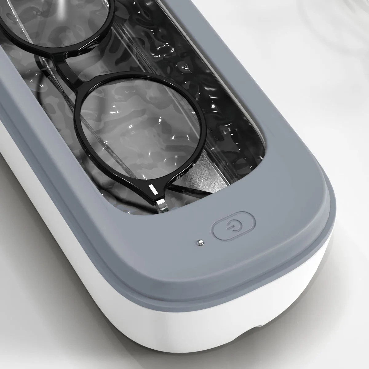 white custom small professional portable ultrasonic glasses cleaner machine