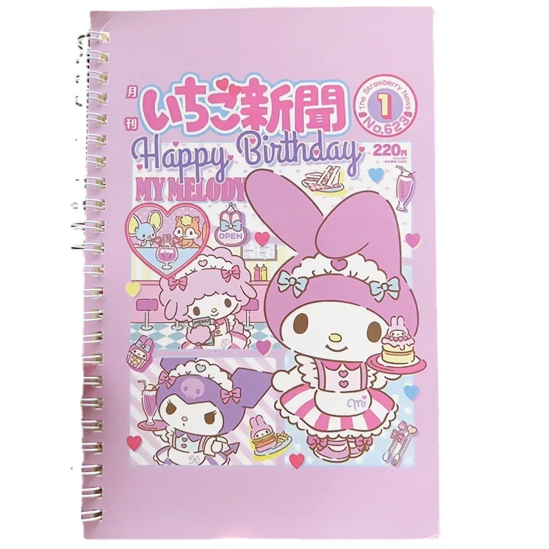 DAHOUFA072 Cute Sanrios Melody Kuromi School Supplies Notebook Kawaii Office Stationery Notes Melody Notebooks Office Supplies