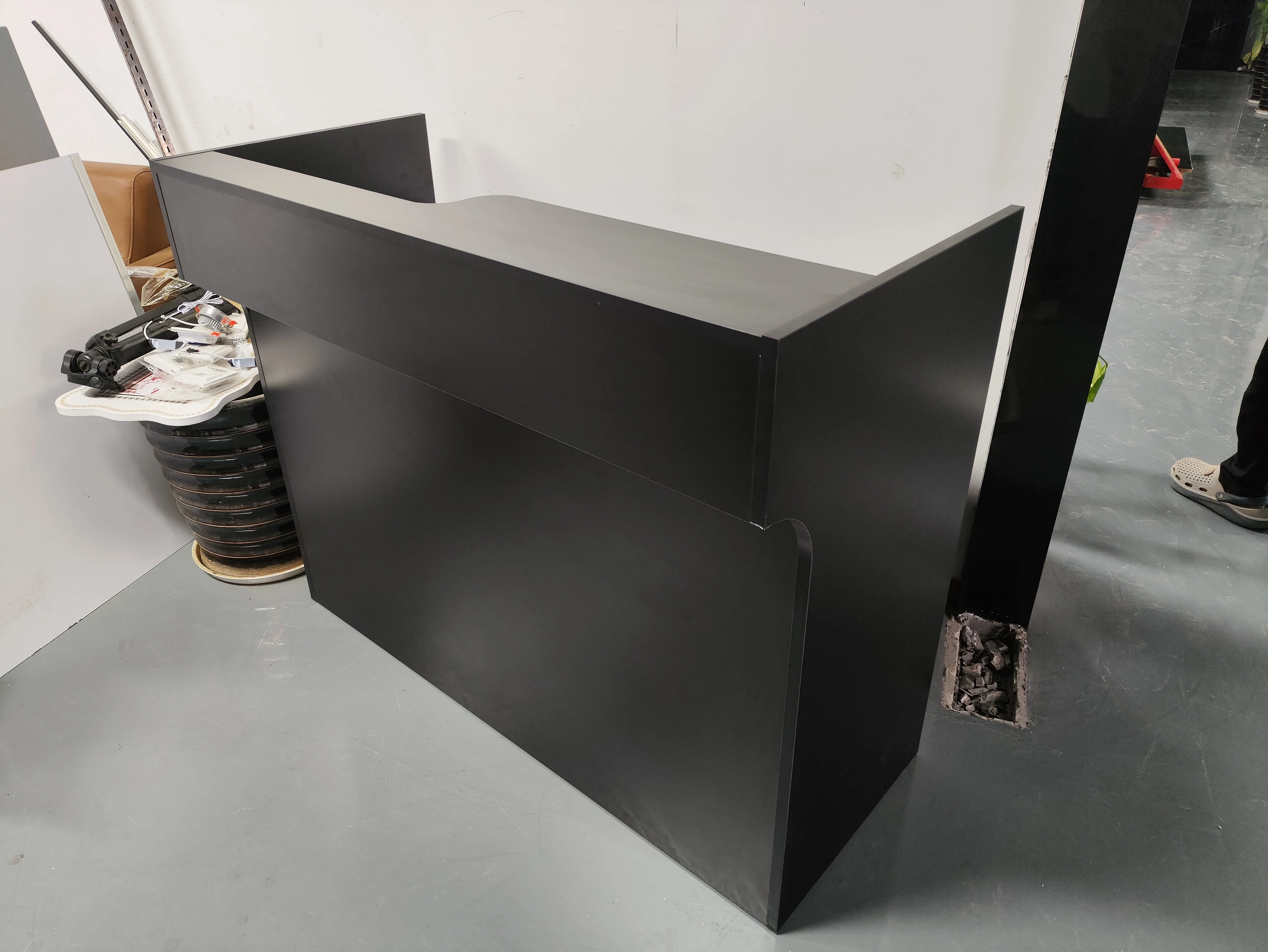 Factory Custom 120x 50 x 110cm MDF Board Check out Counter Supermarket Cashier  Desk