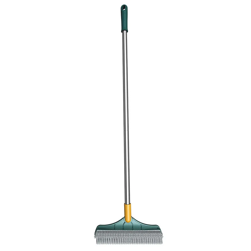 3 in 1 Long Handled Cleaning Brush Bathroom  Tile  Floor Brush With Scraper Fob Bathroom Crevice Broom Brush